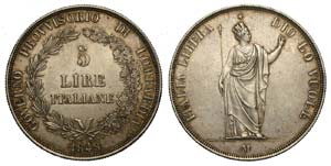 Milano - Governo Provvisorio - 5 Lire 1848 ... 