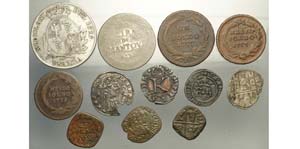 Lotto di 11 monete di zecche lombarde - ... 