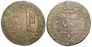 Switzerland - Geneve - Taler 1622 - RR Ag mm ... 