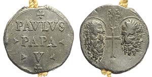 Paolo V (1605-1621) - Bolla papale, Pb, ... 