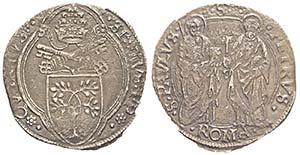Roma, Sisto IV (1471-1484), Grosso, Ag mm ... 