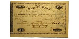 Livorno, Banconota da 500 lire 1 Marzo 1859 ... 