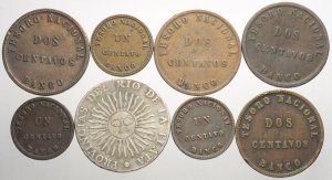 Argentina, Lotto di 8 monete, ... 