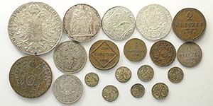 Austria, Lotto di 19 monete 1700-1861, ... 