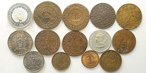 Portugal Colonies, Lotto di 14 monete, ... 