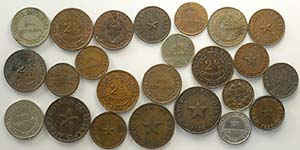Chile, Decimal Coniage, Lotto di 24 monete ... 