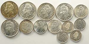 Ecuador, Decimal Coniage, Lotto di 13 monete ... 