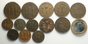 Gibraltar, Lotto di 14 monete, segnaliamo: ... 