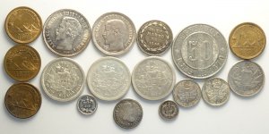 Guatemala, Lotto di 17 monete 1821-1871, ... 