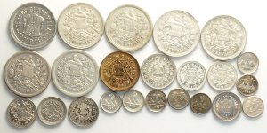 Guatemala, Lotto di 23 monete 1873-1893, ... 
