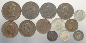 Haiti, Lotto di 13 monete 1850-1906, ... 
