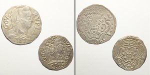 India-Portuguese, Goa, Lotto di 2 monete: ... 