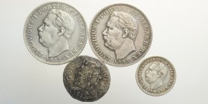 India-Portuguese, Goa, Lotto di 4 monete: ... 