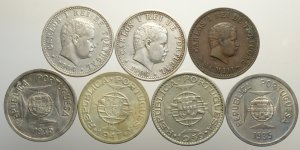 India-Portuguese, Lotto di 7 monete ... 