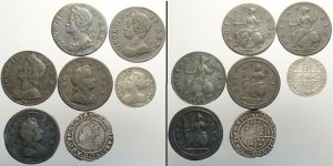 Great Britain, Lotto di 7 monete 1570-1754, ... 