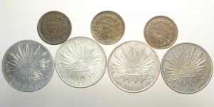 Mexico, Lotto di 7 monete 1894-1897, ... 