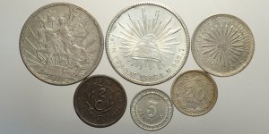 Mexico, Lotto di 6 monete 1908-1913, ... 