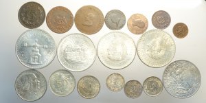 Mexico, Lotto di 18 monete 1915-1950 ... 