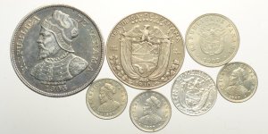 Panama, Lotto di 7 monete 1905-1930, ... 
