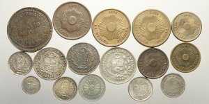 Peru, Lotto di 16 monete 1823-1879, ... 