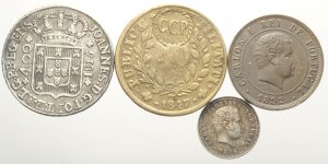 Portugal, Lotto di 4 monete 1815-1894, ... 