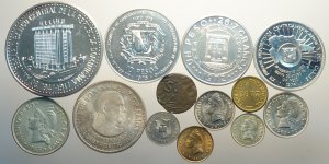 Dominican Republic, Lotto di 13 monete, ... 