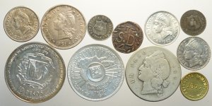 Dominican Republic, Lotto di 11 monete, ... 