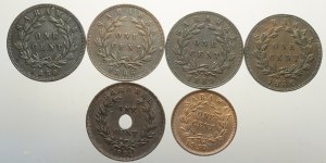 Sarawak, Lotto di 6 monete 1880-1937, ... 