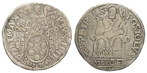 Macerata, Pio IV (1559-1565), Testone, RR Ag ... 