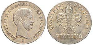 Firenze, Leopoldo II di Lorena, Fiorino ... 