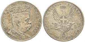 Regno dItalia, Umberto I Colonia Eritrea, 5 ... 