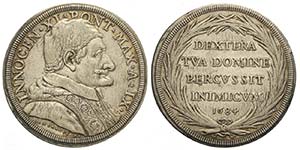 Roma, Innocenzo XI, Piastra 1684, Ag mm 44,7 ... 