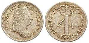 Great Britain, George IV, 4 Pence 1763, Ag ... 