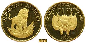 Niger, Republic, 50 Francs 1968 (with Essai ... 