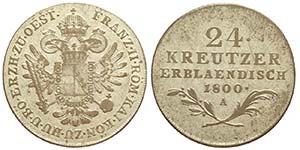 Austria, Franz II (I), 24 Kreuzer 1800 A, Mi ... 