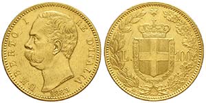 Regno dItalia, Umberto I, 100 Lire 1883, ... 
