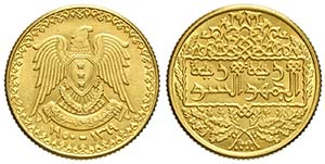 Syria, Republic, Pound 1950, Au mm 21 g 6,76 ... 