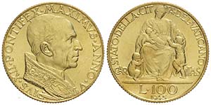 Roma, Pio XII, 100 Lire 1943, RR (1000 pezzi ... 