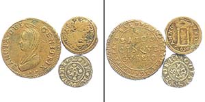 Gubbio, Lotto di 3 monete: Madonnina 1797 ... 