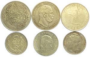 Lotto di 6 monete in argento, segnaliamo : ... 