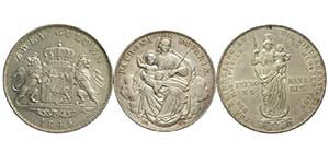 Germany, Bavaria, 2 Gulden 1845, 2 Gulden ... 
