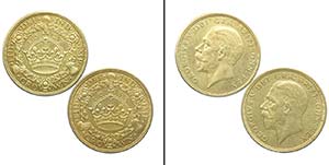 Great Britain, George V, lotto di 2 monete: ... 