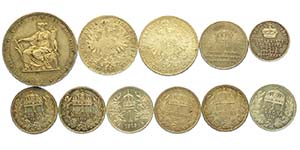 Austro-Hungarian Empire, Lotto di 11 monete ... 