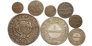 Lucca, Lotto di 6 monete: Scudo 1744 da ... 