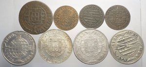 Brazil, Empire, Lotto di 8 monete ... 