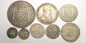 Peru, Lotto di 8 monete 1761-1824, ... 