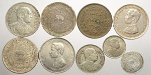 Thailand, Lotto di 9 monete ... 