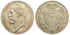 Liechtenstein, John II, 5 Kronen 1904, Ag mm ... 