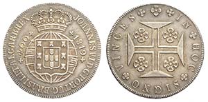 Portugal, Joao VI, 400 Reis 1819, Ag mm 35,5 ... 