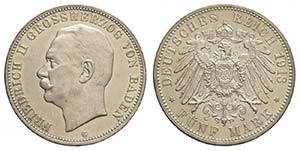 Germany, Bavaria, Friedrich II, 5 Mark ... 